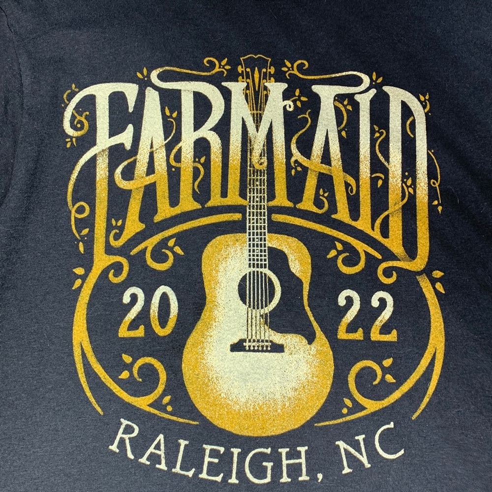 FARM AID 2022 100% COTTON CONCERT TEE RALEIGH, NC WILLIE NELSON CHRIS STAPLETON